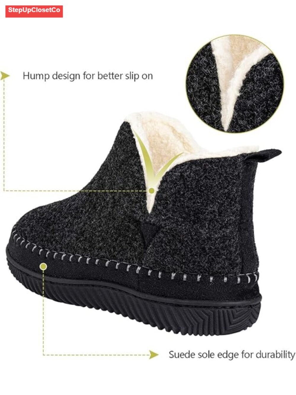 Women's Mocc Slippers Memory Foam House Shoes Machine Washable - Picture 4 of 6
